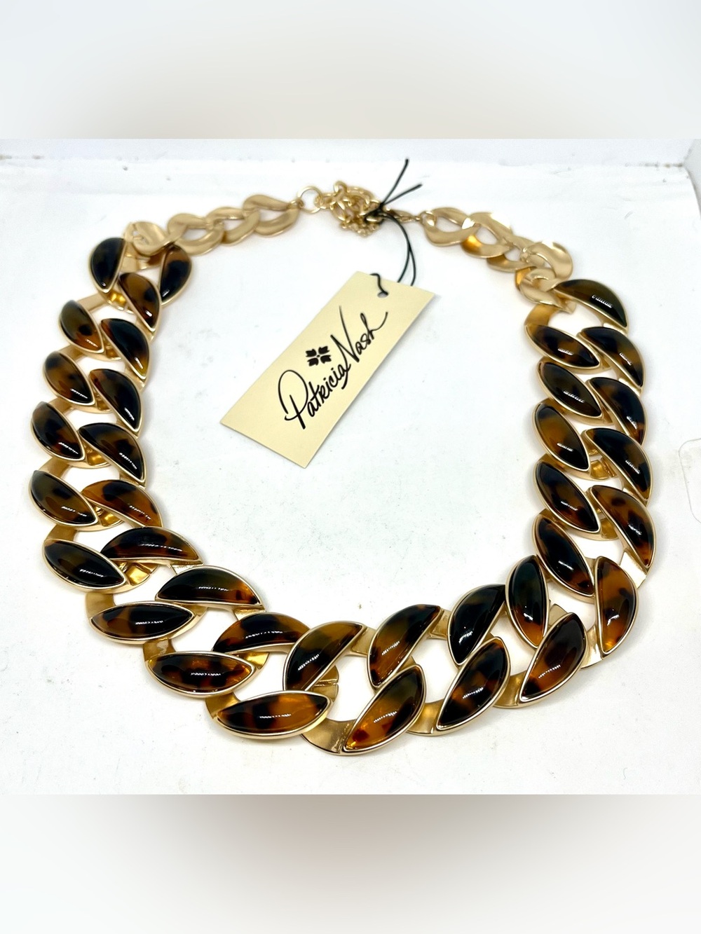 Patricia Nash Tortoiseshell-Link Necklace NWT